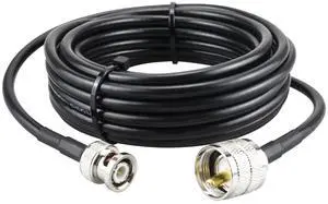 Boobrie PL259 to BNC 16.4ft UHF PL-259 Male to BNC Male Antenna Jumper RG58 Coax Cable for Handheld CB Radio, Amateur Radio, SWR Meter