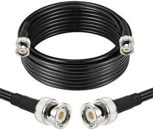 Superbat BNC Cable 25ft BNC Male to Male Connectors 50 Ohm RG58 Coax Cable for Radio Antenna Tuner Scanner Oscilloscope Generator HD SDI Converter Video Balun etc.