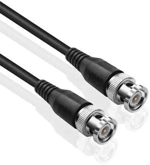 TNP Products 25FT Coaxial Cable, Male to Male BNC Connectors, Heavy Shielding, HD SDI, RG6, 75 Ohm, for Video Broadcasting, CCTV, Audio Systems
