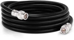 THE CIMPLE CO 25 FT BNC Cable with 2 Male BNC Connections - 75 Ohm, Low Loss HD-SDI and SDI Cable - Black, 25 Feet (7 Meters)