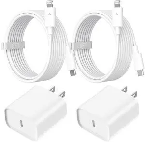 USB C Charger for iPhone 14 13 12 11 Charger, 2Pack USB C Fast Charger Plug Power Adapter with 6FT Type C to L.ightning Cable for iPhone 14/13/12/11 Pro/Pro Max/XS Max/XS/XR/X/SE/8 and More