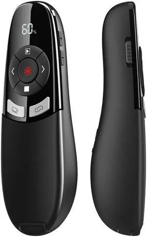 USB Type C Presentation Clicker with Battery & Timer Display, Wireless Presenter Remote PowerPoint Clikcer for Mac Computer