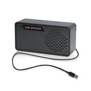 shuley USB Computer Speakers, USB Powered Mini Sound Bars, Laptop Stereo Speaker, Plug and Play to Save Space,Suitable for Computer Notebook Desktop Computer Office Surface (Black-s)