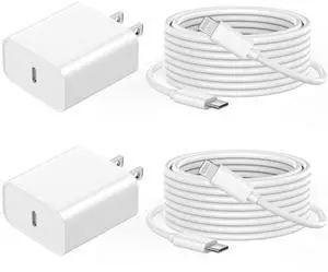 iPhone Charger Fast Charging, [Apple MFi Certified] 20W Type C Charger Fast Charging Block with 6FT USB C to Lightning Cable Cord Compatible with iPhone 14/14 Pro/14 Pro Max/13/12/11/XS/XR/X/8, 2 Pack