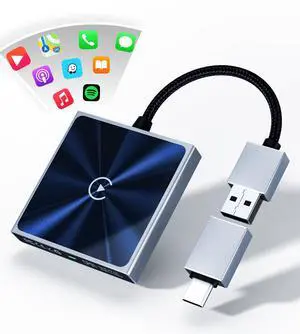 Wireless CarPlay Adapter for iPhone  Apple Carplay Adapter Converts Wired to Wireless, Easy Plug & Play Setup, Stable Control, No Delay, Car Play Adapter for Cars with Built-in OEM CarPlay & iOS 10+