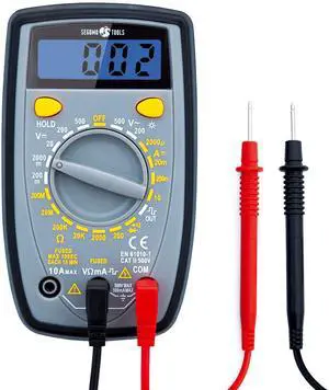 Segomo Tools 500 Volt Multimeter - Amp & Diode Voltage, Resistance & Continuity Digital Multimeter - Voltage Tester AC & DC - Continuity Tester & Voltage Meter - Multimetro - DM500