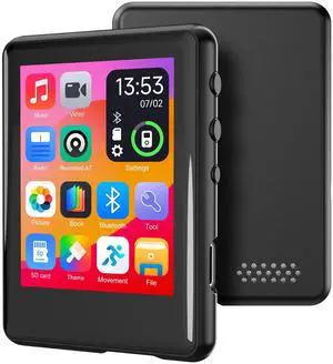 MP3 Player with Bluetooth5.4,Portable Digital Music Device with Speaker,FM Radio,Voice Recording,Earphones,for Kids,Built-in Micro SD Card Slot,Full Touch Screen Easy to Use,Max 512GB Expand MP3 Player with Bluetooth5.4,Portable Digital Music Device with Speaker,FM Radio,Voice Recording,Earphones,for Kids,Built-in Micro SD Card Slot,Full Touch Screen Easy to Use,Max 512GB Expand