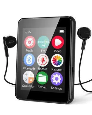 64GB Music Player with Bluetooth 5.3, 2.4" Portable MP3 Player with Speaker, FM Radio, Voice Recorder, E-Book, Full Touch Screen, Supports up to 256GB (Earphones Included) 64GB Music Player with Bluetooth 5.3, 2.4" Portable MP3 Player with Speaker, FM Radio, Voice Recorder, E-Book, Full Touch Screen, Supports up to 256GB (Earphones Included)