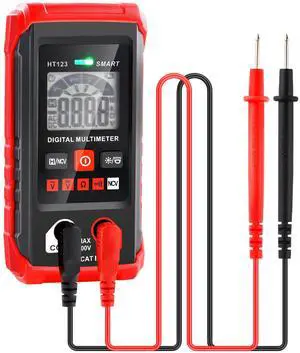 Auto Range Digital Multimeter with DC AC Voltmeter and Ohm Volt Amp Meter, 4000 Counts Auto Voltmeter with Non-Contact Voltage Function, Resistance, Continuity, Current, Resistance, Outlet Tester