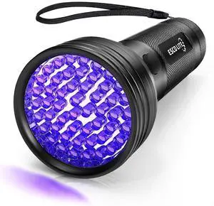 ESCO LITE Escolite UV Flashlight Black Light, 51 LED 395 nM Ultraviolet Blacklight Detector for Dog Urine, Pet Stains and Bed Bug