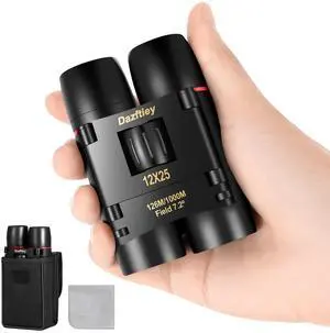 12x25 Small Compact Binoculars for Adults & Kids - Mini Lightweight High Powered Binoculars with Clear Vision for Cruise Ship, Bird Watching, Travel, Opera Concert