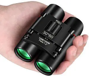 PISEZ 30X60 Compact Binoculars for Adults and KidsLightweight Foldable Easy Focus Small Binoculars for Bird Watching Hunting Concert Traveling Theater Opera Sightseeing