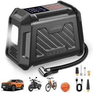 Carmot Tire Inflator Portable Air Compressor for Car, 180 PSI 3X Faster Cordless Car Tire Air Pump w/Auto Shut-Off, 25000mAh All-in-One 12V DC Electric Tire Pump with Accurate LCD Display LED Light