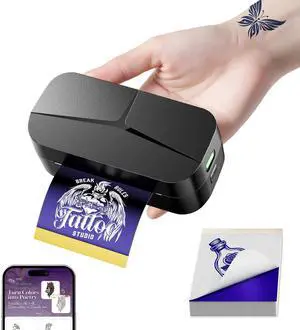 TATTMUSE 2025 New Series TP32 Tattoo Stencil Printer, Mini Tattoo Printer with 30 Pcs Transfer Paper, Stencil Printers for Tattooing, Tattoo Machine for Artists & Beginners