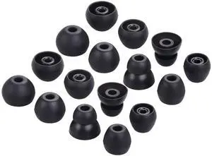Replacement Eartips Silicone Earbuds Tips Buds Ear Set Accessories for Beats Flex Wireless Headphones,8 Pairs (Black)
