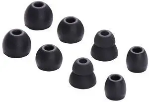 Replacement Eartips Silicone Earbuds Buds Set for Powerbeats Pro Beats Wireless Earphone Headphones,4 Pair (Black)