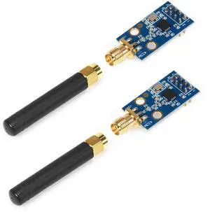 Qoroos 2 PCS CC1101 Module with SMA Antenna Transceiver Module for Arduino 433MHZ Also for 315/868/915MHZ