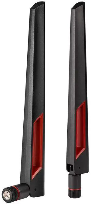 Superbat WiFi Antenna with RP-SMA Male Connector, 2.4GHz 5GHz 5.8GHz Dual Band Antenna for PCI-E WiFi Network Card USB Wireless Camera Router Hotspot etc. 2pcs