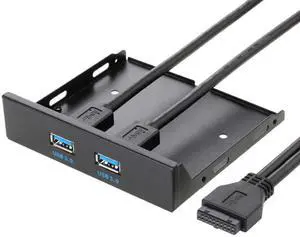 Excelity 2 Ports USB 3.0 Front Panel Floppy Disk Bay 20 Pin Hub Bracket