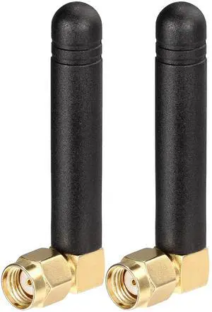 Bingfu Mini Dual Band WiFi 2.4GHz 5GHz 5.8GHz MIMO RP-SMA Male Right Angle Antenna (2-Pack) for FPV Bluetooth USB Adapter Computer PCIe Card WiFi Router Wireless Back Up Camera