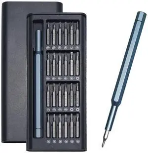 NISCHA 25-in-1 Small Precision Screwdriver Set, Professional Magnetic Mini Repair Tool Kit for Phone, Computer, Watch, Laptop, Macbook, Game Console, Eyeglass