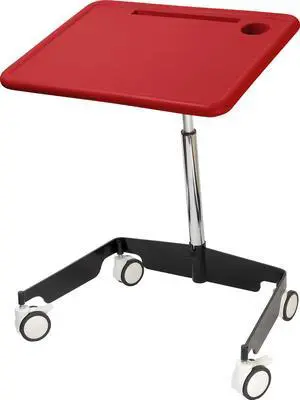 Kore Design Kids Sit-Stand Mobile Student Desk 31" to 38", Red