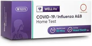WELL life COVID-19  Flu A&B Home Test 5-pack