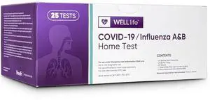 WELL life COVID-19  Flu A&B Home Test 25-pack