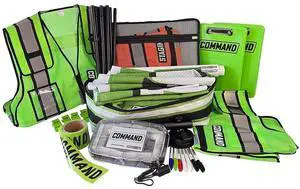 COMMAND GOBAG Incident Command GoBag Complete Kit, Green ICK, Including Command Flag Banner, Strobe & Accessories