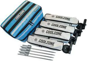 COMMAND GOBAG Coolzone Flag Kit, Blue, Includes 4 Flag Banners, Identifies Heat Relief Areas, 4 Suction Bases, 4 Ground Spikes