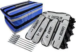 COMMAND GOBAG Reunification Flag Kit, Blue, Assists Reunification Standard Method, Includes 5 Flag Banners, 5 Suction Bases, 5 Ground Spikes