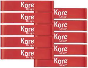 Kore Design Fidget Kick Bands Latex (10 to 16) 10-Pack, Red
