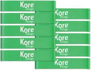 Kore Design Fidget Kick Bands Latex (10 to 16) 10-pack, Green
