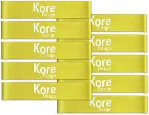 Kore Design Fidget Kick Bands Latex (10 to 16) 10-pack, Yellow