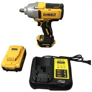 DEWALT® DCF900 20V Power Tool Kit 1/2 Inch Brushless Cordless High Torque Impact Wrench (Hog Ring Anvil)- impact wrench & Batteries & Chargers