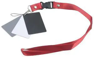 White Black Grey Balance Cards 3 in 1 18-degree Small Gray Card with Neck Strap Photography Accessories for Digital Cameras