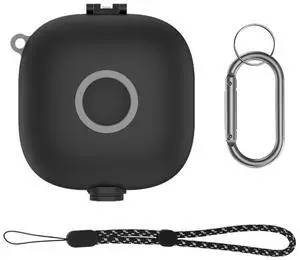 TPU+PC Headphone Case Cover Switch Lock Earphone Headphones Full Cover with Carabiner Lanyard Shock Absorption for Beats Fit Pro