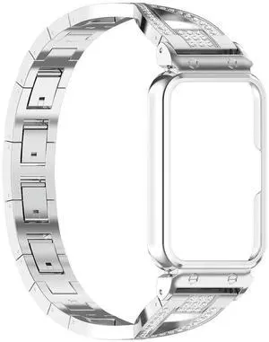 Case+Band Stainless Steel l Protective Screen Sport Replacement Watch Strap for Galaxy Fit 3