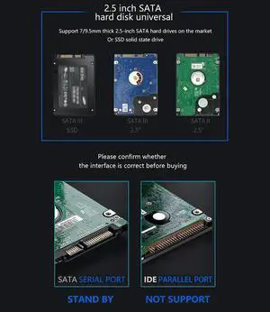 2.5 SATA To USB 3.0 Hard Drive Case Tools Free HDD Case 2.5 SATA To USB 3.0 Adapter