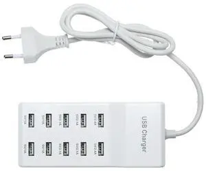 10 Port USB Home Travel Wall AC Charger Fast Charge Power Strip Adapter