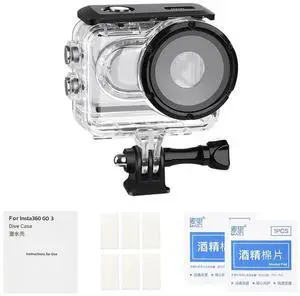 60M Waterproof Case Diving Protective Shell Touchable Screen Diving Housing Case Underwater Dive Housing for GO 3S/GO 3