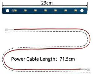 LED 24V Light Bar for FLASHFORGE Adventurers AD5M 5MPRO 3D Printers 7Pcs Lamp Beads with Cable 3D Printer Accessories
