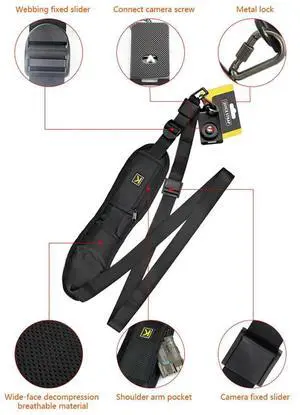 Camera Shoulder Strap Adjustable Portable SLR Camera Strap Quick Release Digital Camera Neck Strap for //Camera
