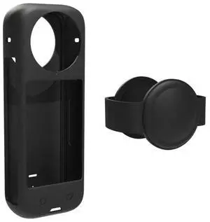 Silicone Cover Case Anti-scratch Protector Case with Lens Cap Dustproof Body Case Anti-Fall All Round Protection for X4