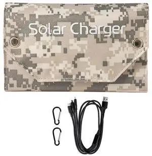 USB Outdoor Power Bank High Conversion Efficiency 10W 5V Foldable Solar Panel Portable Solar Charger for Hiking Travel