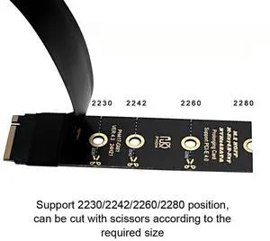 M.2 NVMe To Oculink Female Adapter Cable Laptop External Graphics Card Extension Cable for Stable Transmission in Gaming PC