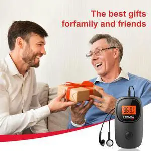 Pocket Radio Digital Tuning Mini Radio with Earphone Operated Radio for Walking Jogging