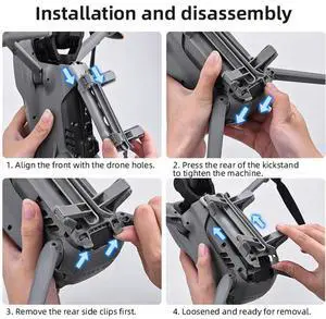 Foldable Expansion Landing Gear Heighten 37mm Folding Booster Stand Quick Release for Air 3 Drone Accessories