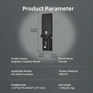 Magnetic Mount Adjustable Bracket Base Fold Lightweight Bracket Expansion Adapter for Osmo Pocket 3 for ACTION 5/X4