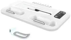For Slim Console Cooling Stand Controller Charger W/ RGB Lights Controller Charging Dock Game Slot for Slim Disc&Digital